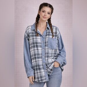 Maurice’s Oversized Plaid Button Down Flannel | Size Medium
